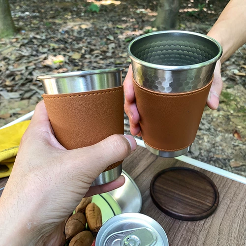 Кофейный стакан из нержавеющей стали для кемпинга, чехол, защита от ожогов