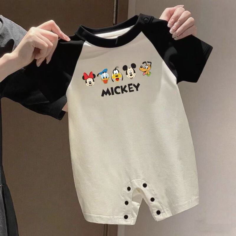 Summer Raglan Sleeve T-Shirt for Baby Boys and Girls, Infant Color-Blocking Trendy Short-Sleeve Pullover Jumpsuit, Long Romper Summer Raglan Sleeve T-Shirt for Baby Boys and Girls, Infant Color-Blocking Trendy Short-Sleeve Pullover Jumpsuit, Long Romper