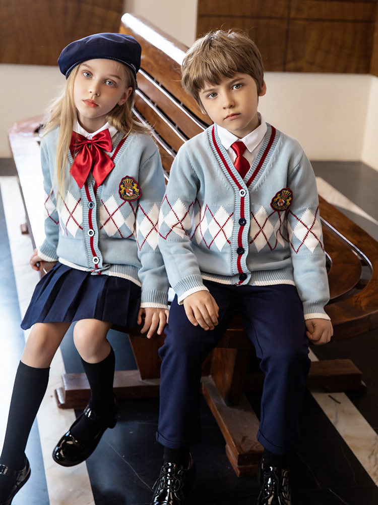 Kindergarten Garden Clothing Spring Autumn Clothing Pure Cotton Sweater Suit Elementary School Children's School Children Class Clothes Autumn Winter Inglust