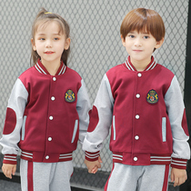 Primary school uniforms spring and autumn two-piece sports clothing childrens class uniforms English kindergarten Garden clothing Spring