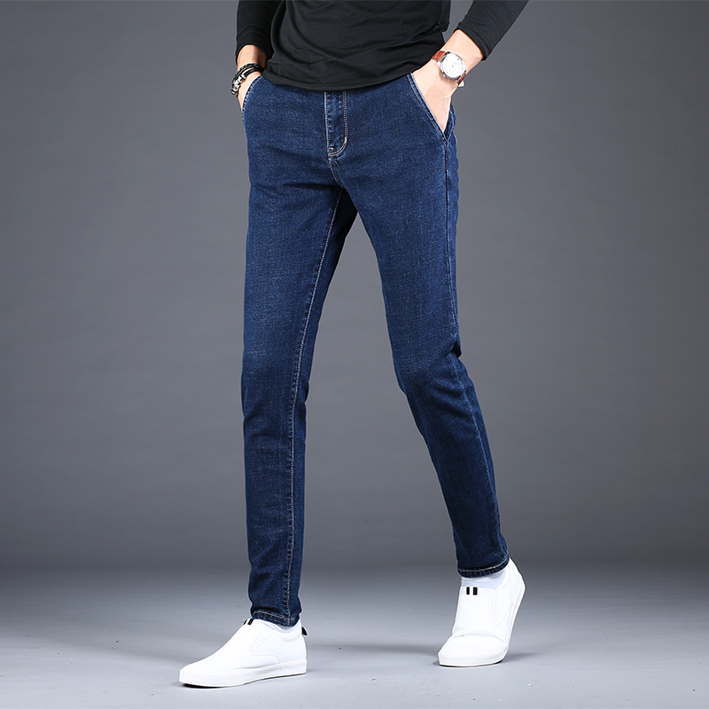 Trendy Brand Men's Jeans, Stretchy Slim-Fit Skinny Pants, Blue Thin Style, 2026 Autumn New Men's Trousers Trendy Brand Men's Jeans, Stretchy Slim-Fit Skinny Pants, Blue Thin Style, 2026 Autumn New Men's Trousers
