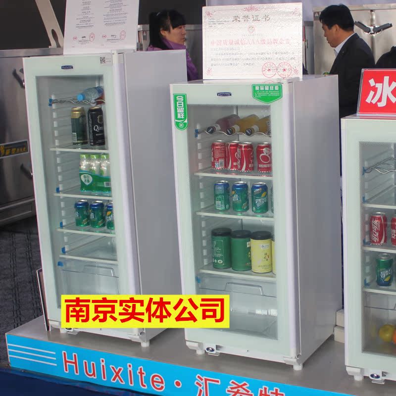 Single Door Refrigerator Refrigerated Cabinet Hotel School Canteen Kindergarten Food Leave-like cupboard with lock refreshing cabinet Show cabinet