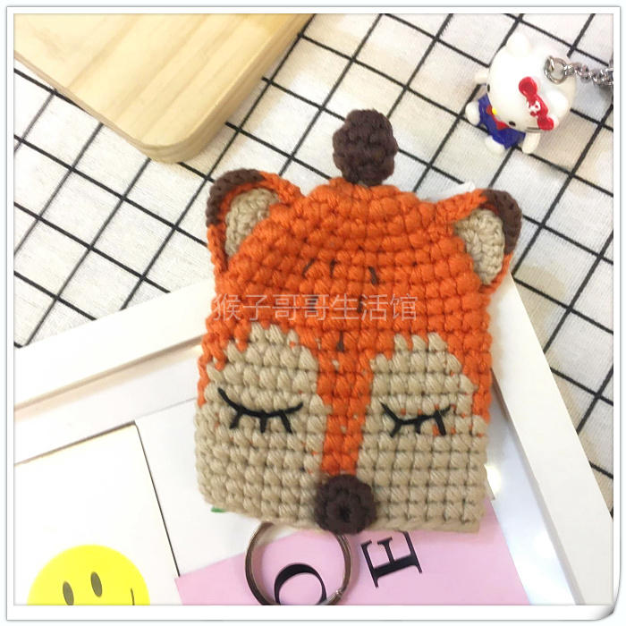 Handmade đan móc chìa khóa hoạt hình dễ thương lưu trữ chìa khóa túi nữ anime xe chìa khóa trường hợp bao gồm - Trường hợp chính shop ví móc khóa