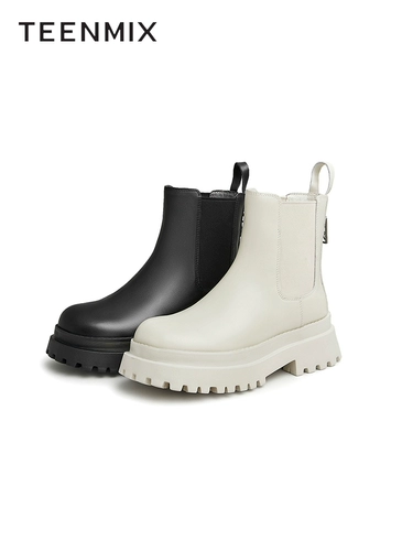 Флисовые челси, короткие сапоги на платформе, зимние ботинки, 2022