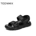 Teenmix Tianmei 2019 trung tâm mua sắm mùa hè mới với đôi sandal nam giản dị Velcro 2OS01BL9 - Sandal