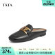 Tata retro toe-cap half slippers women's shoes summer mules outer wear sandals mall same style 7QC02AH3