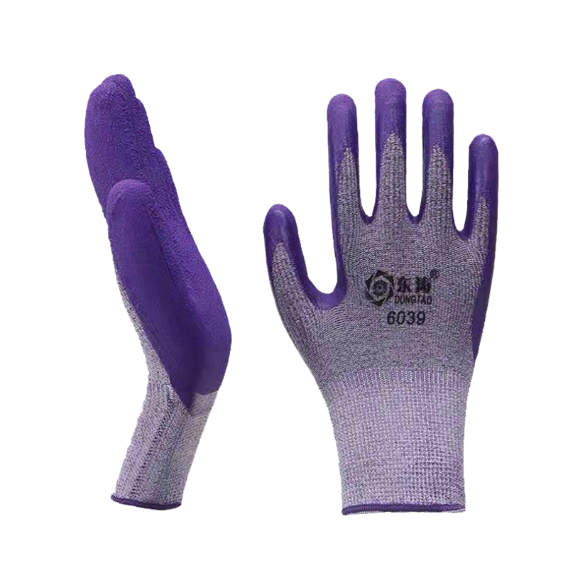 Dongtao 6039 latex thickened wear-resistant cotton gauze gloves oil-proof waterproof outdoor protection soft unisex
