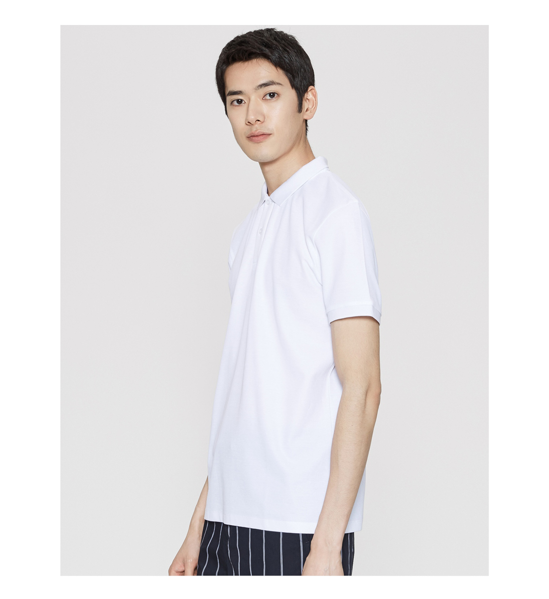 MECITY Male 2018 Cotton mới Ve áo màu rắn Áo sơ mi ngắn tay active shirt