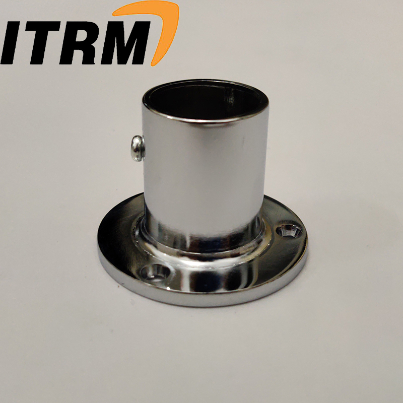 Stainless steel pipe 25mm round pipe base flange 32mm foot clotheshorse wool towel rack hanger hardware fixing accessories