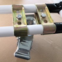 Lean tube rack caster mounting accessories plate clamp