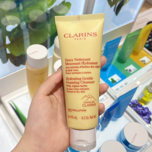 Clarins, мягкое хлопковое увлажняющее очищающее молочко, глубокое очищение, 125 мл, новая версия