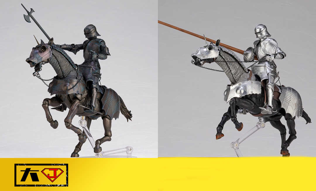 国内现货 海洋堂马山口式自在置物十五世纪西洋甲胄马套可动