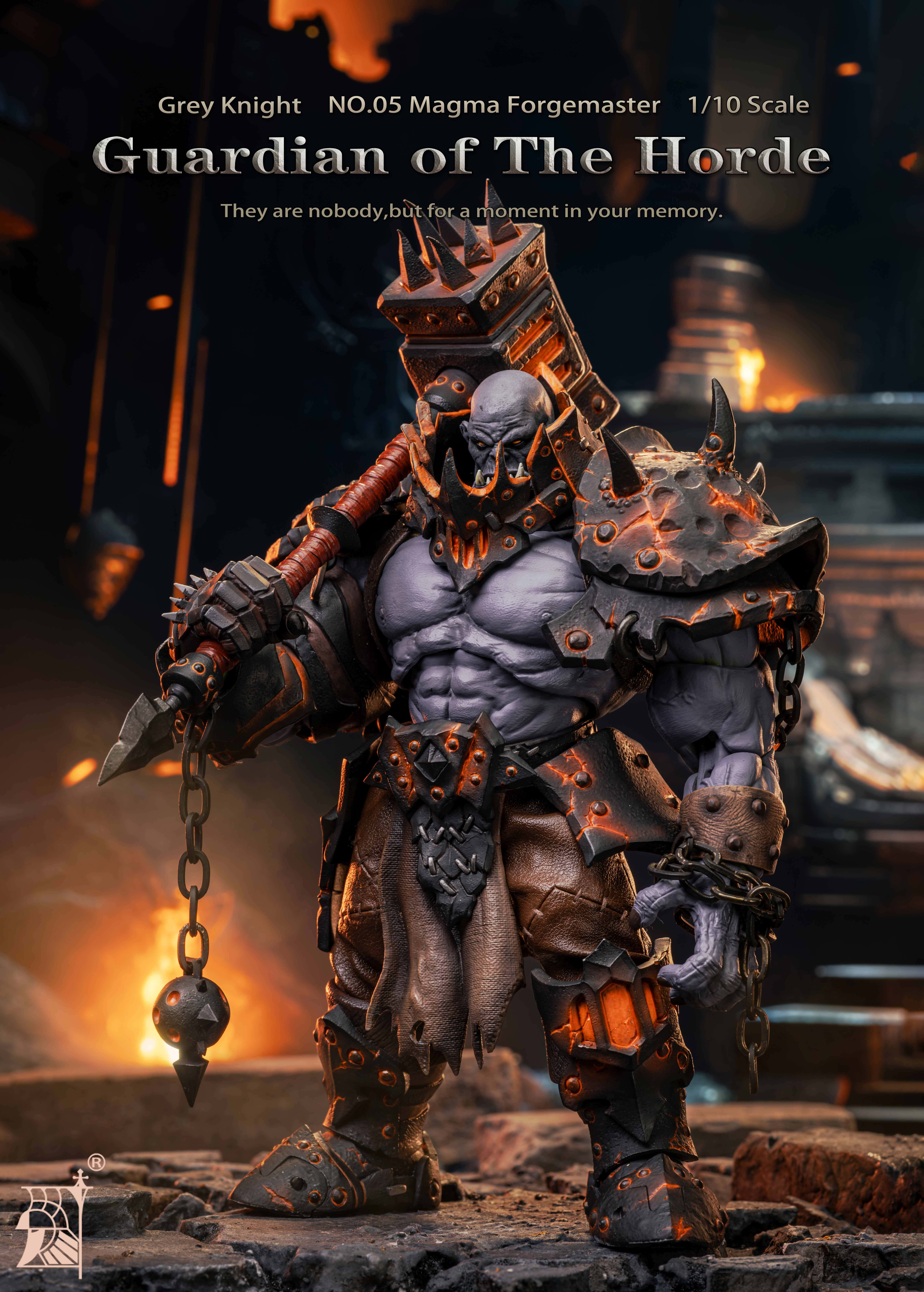 Mithril Action Guardian of the Horde No.05 Magma Forgemaster Barbarian Orcs 6" - Picture 4 of 10