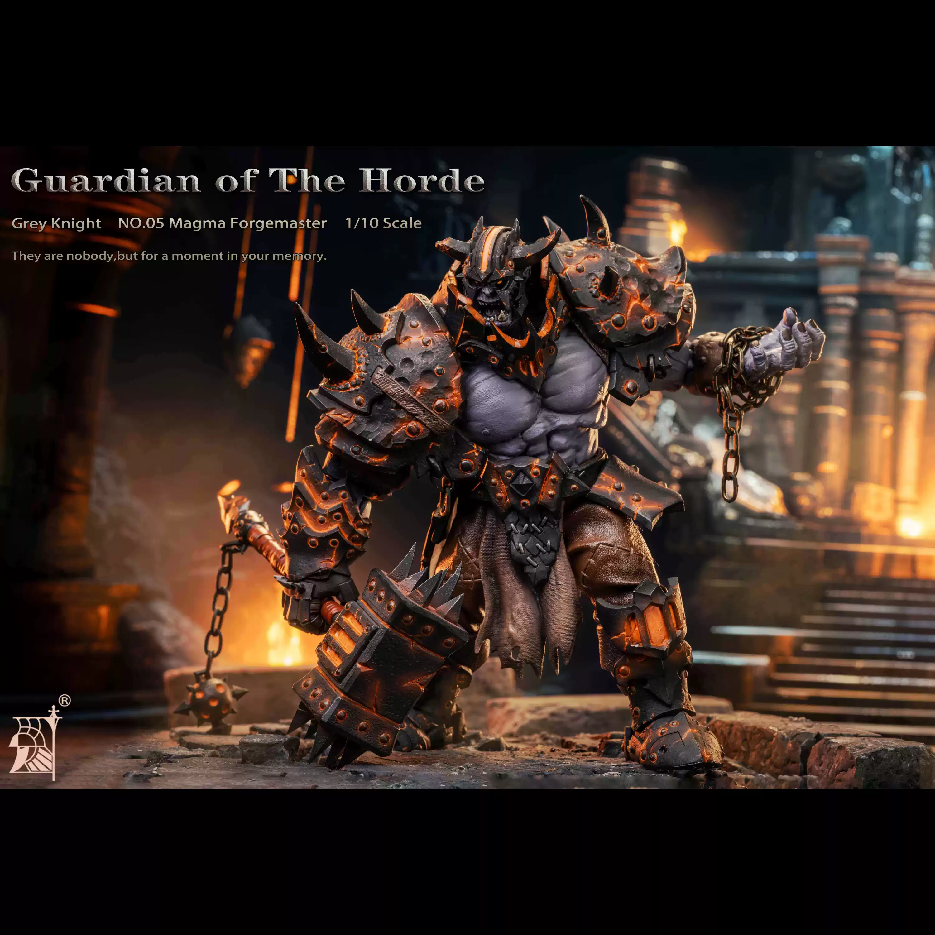 Mithril Action Guardian of the Horde No.05 Magma Forgemaster Barbarian Orcs 6" - Picture 9 of 10