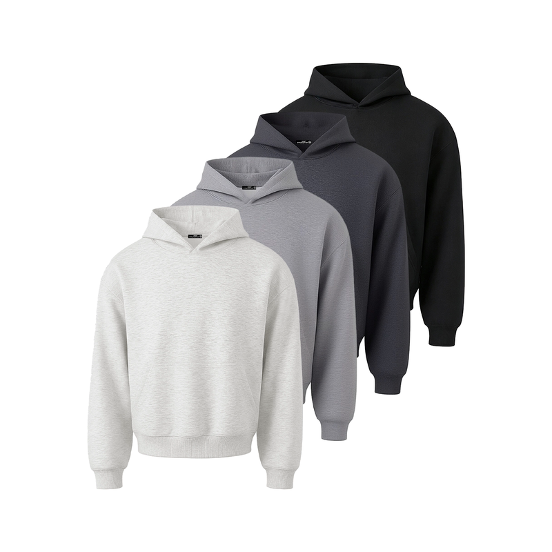 Dehz26Aw Lyocell Blend Basic Hooded Sweatshirt, Unisex, Heavyweight 700g, Casual and Versatile Top
