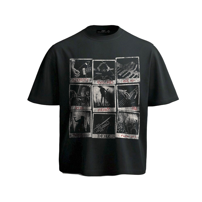 Dehzss26 "Rock Poems" Summer New Short-Sleeved T-Shirt for Men Cleanfit Direct-Printed Top