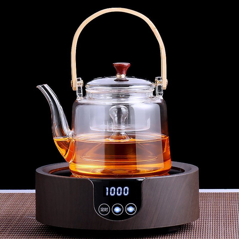 Heat resistant glass steam cooking teapot domestic Ti-beam boiling water cooking tea Thickening Black Tea Pu'er Spray Wellness Pot