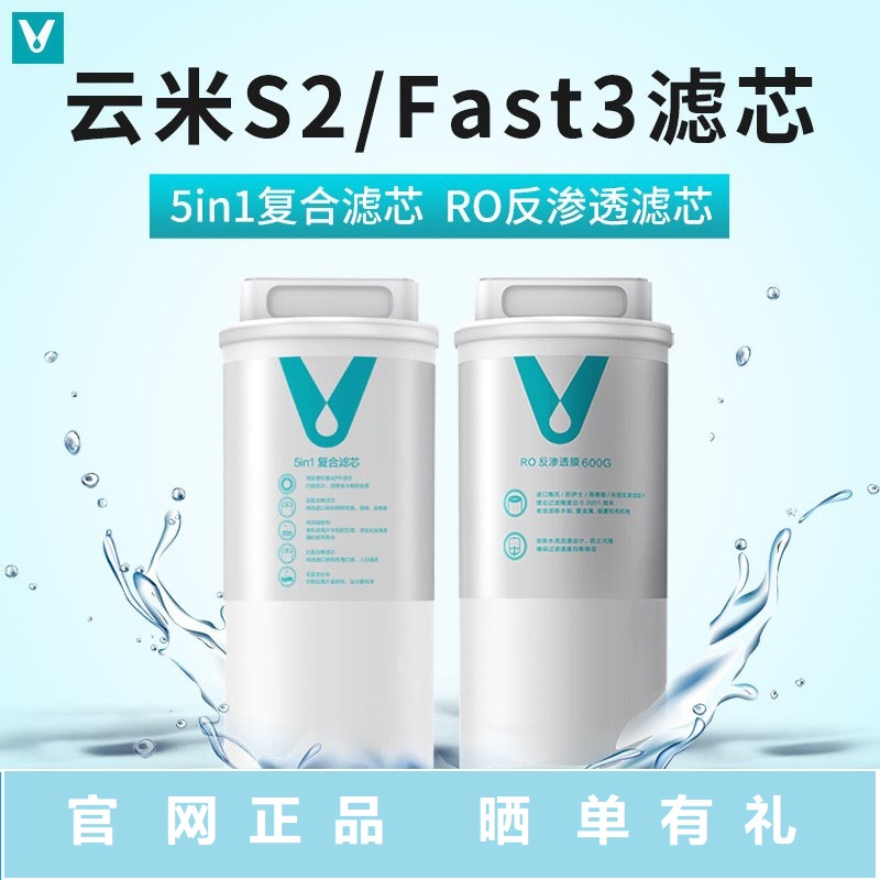 Yunmi water purifier S2 filter element Fast3 series RO reverse osmosis 5IN1 composite special filter element 400G 600G