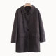 Huiyige ດູໃບໄມ້ລົ່ນແມ່ຍິງ woolen coat plaid coat Korean style loose casual mid-length coat commuter coat