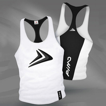 Muscle boy fitness I-shaped vest new sports training camisole sweat-absorbing thin quick-drying fitness clothes tide