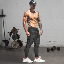 Muscle Kid Fitness Training Trousers Spring and Autumn Cotton Trunk Running Small Foot Sweatpants Mens Camouflage Sports Pants