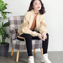 Free breathing 2019 winter new womens fashion two-piece knitted Korean stand-up collar cardigan trousers casual suit