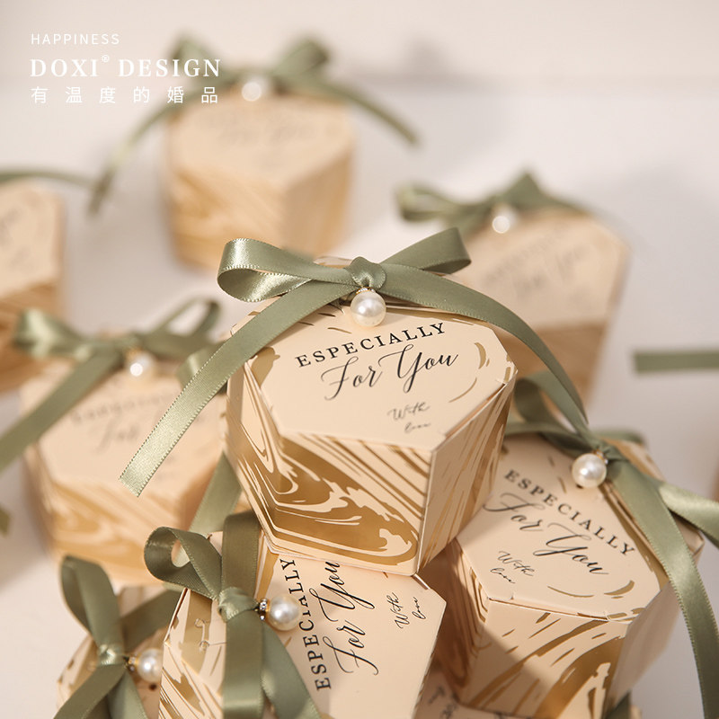 Sugar Box Wedding Wins Wind Candy Box Packaging Creative Gift Box Wedding Happy Sugar Bag Small Clear New Hexagonal Joy Candy Box