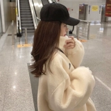 Зимняя утепленная модная толстовка, куртка, в корейском стиле, в стиле Шанель, свободный крой, оверсайз