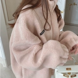 Зимняя утепленная модная толстовка, куртка, в корейском стиле, в стиле Шанель, свободный крой, оверсайз