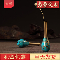 Chinese style green pine pattern clean bottle flower room indoor incense ornaments Company accompanied by hand gift Forbidden City cultural and creative souvenir customization