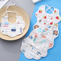 Baby saliva towel bib anti-spit milk cotton gauze newborn bib waterproof rice pocket baby scarf feeding towel