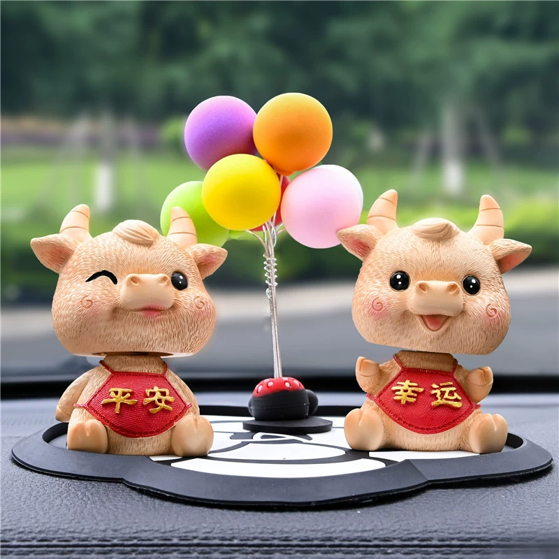 Trang trí nội thất ô tô trang trí cá tính sáng tạo vật tư trang trí ô tô dễ thương Bảng điều khiển trung tâm Daquan lắc đầu cung hoàng đạo - Ô tô nội thất Accesseries