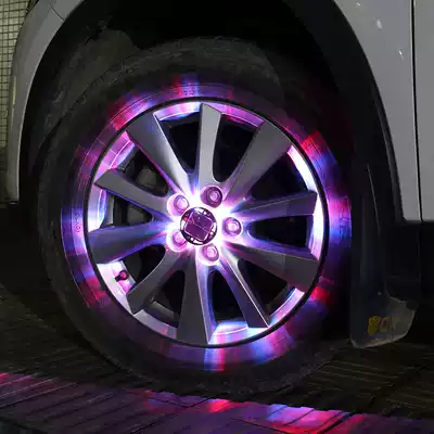 Car solar hub light colorful LED Marting light modified tire wheel light Hot Wheel Flashing decorative light