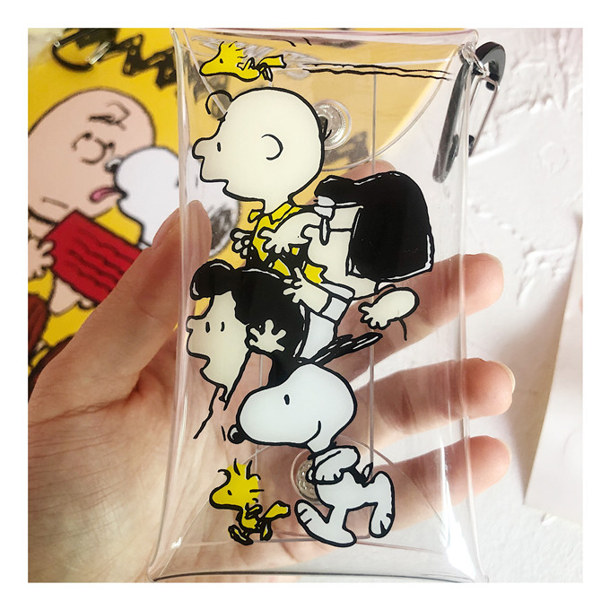 Ins Han Feng Charlie nhân vật hoạt hình Snoopy PVC ví ví chìa khóa tai nghe son môi túi mini gói thẻ lưu trữ - Ví tiền đồ da handmade