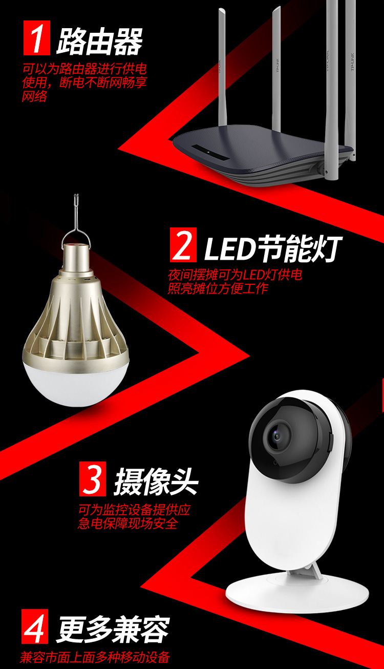5V9V12V Router ánh sáng mèo UPS điện-off liên tục cung cấp điện khẩn cấp nhà giám sát ký túc xá kho báu sạc điện thoại di động - Ngân hàng điện thoại di động sạc dự phòng hoco