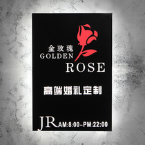 Creative hollow back light box personality projection custom door sign hanging outdoor display billboard