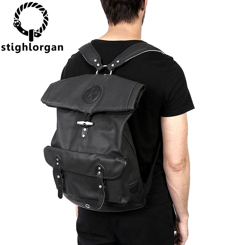 Canvas texture backpack new waterproof sports travel leisure motorcycle computer bag fashion trendy shopping