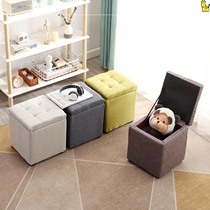 Storage bench storage box can sit creative storage stool fabric locker chair home sofa toy bedroom