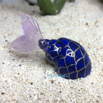 Resident crab replaces the shell blue nightlight man tail hand-made custom shell natural sea screw shell processing decoration