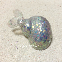 Resident crab replacement shell DIY Mermaid-ji Ice-blue handmade custom shell natural sea screw shell processing decoration