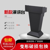 Stainless steel simple speech stage hotel front reception desk community property welcome desk sales department etiquette consultation desk