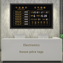 Hotel electronic price tag hotel front desk LED display todays price indicator white display price tag