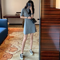 2022 summer 50% sleeves pure desire to be elegant collection waist display slim sexy pure desire T-shirt with dress temperament Goddess Fan clothes