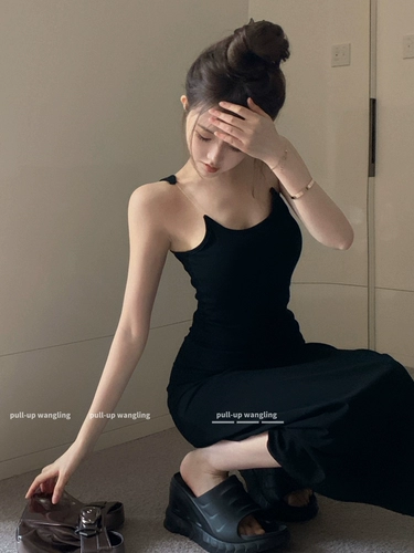 Черные невидимые приталенные бретели, корсет, топ с чашечками, платье, сексуальная длинная юбка, французский стиль