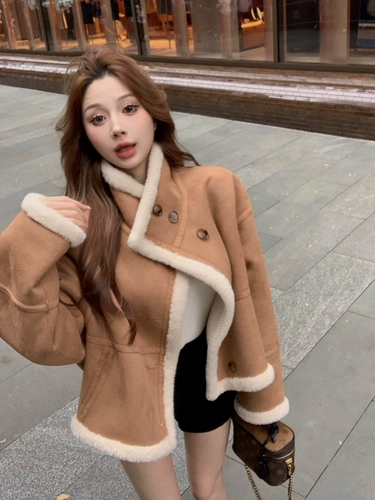 Демисезонная бархатная утепленная куртка, коллекция 2023