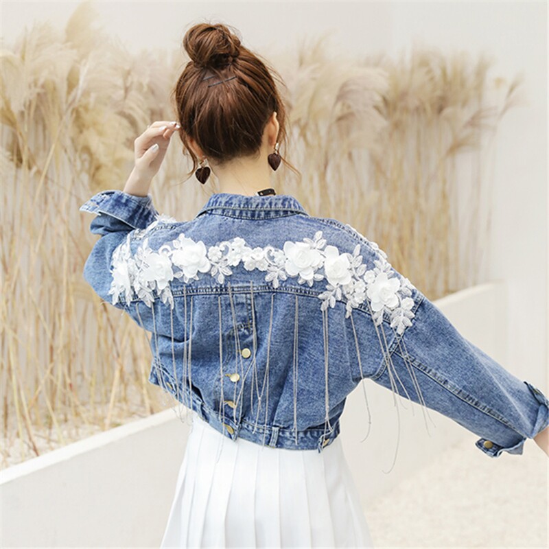 2020 popular summer, early spring and autumn denim short jacket women's trendy new all-match sexy pure desire retro top