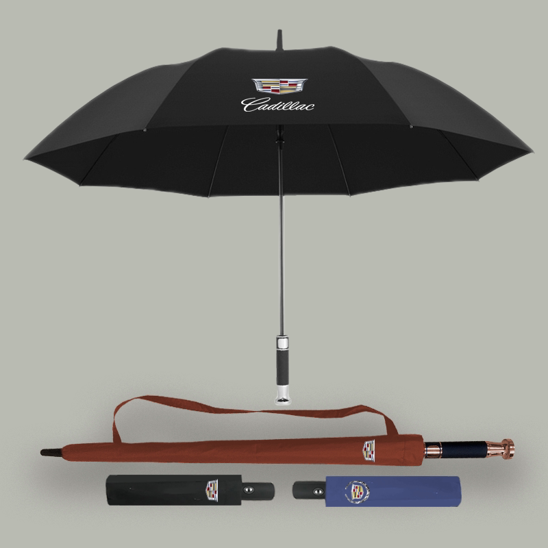 Cadillac Exclusive Ct5 Original Xt4 Car-Mounted Fully Automatic Folding Sunshade Umbrella with Long Handle, Large Size, 4S Promotional Umbrella Cadillac Exclusive Ct5 Original Xt4 Car-Mounted Fully Automatic Folding Sunshade Umbrella with Long Handle, Large Size, 4S Promotional Umbrella