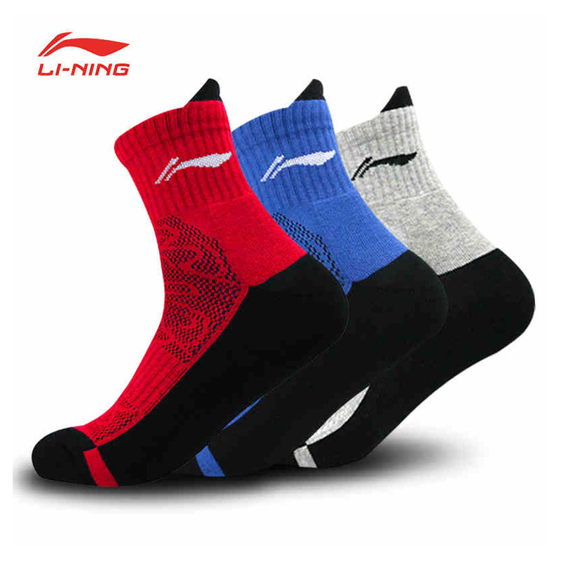 Li Ning basketball socks thick towel bottom socks sports socks socks men shock absorption anti-slip sports running fitness professional socks