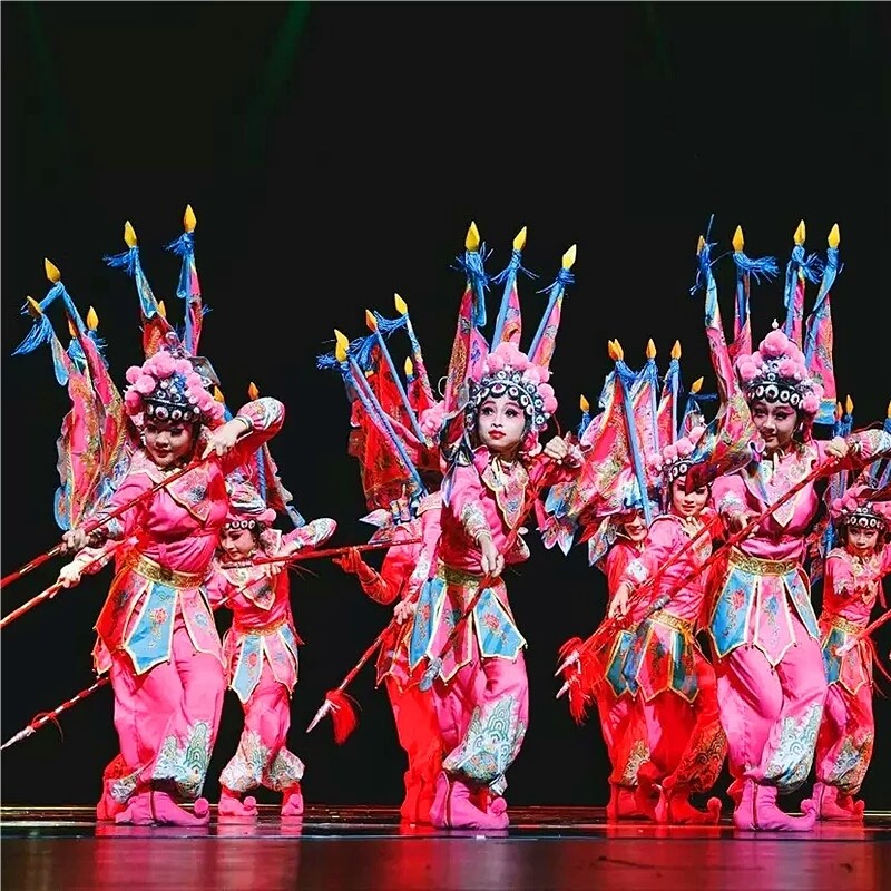 第9回リトルロータススタイルダンサー子供オペラ衣装京劇花木蘭オペラ衣装