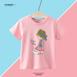 Мультяшная детская футболка с коротким рукавом, хлопковая летняя одежда, принт, в корейском стиле